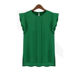Liza Kelly Green Chiffon Blouse